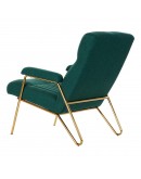 Armchair DKD Home Decor Green Polyester Metal (69 x 90 x 90 cm)