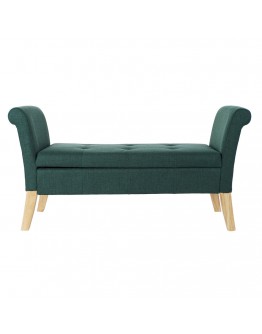 Bench DKD Home Decor Green Polyester Wood (130 x 44 x 69 cm)