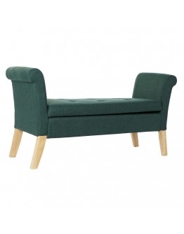 Bench DKD Home Decor Green Polyester Wood (130 x 44 x 69 cm)