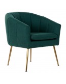 Armchair DKD Home Decor Green Polyester Metal (73 x 69 x 82 cm)