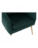 Armchair DKD Home Decor Green Polyester Metal (73 x 69 x 82 cm)