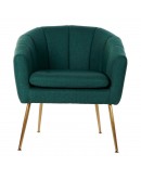 Armchair DKD Home Decor Green Polyester Metal (73 x 69 x 82 cm)