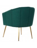 Armchair DKD Home Decor Green Polyester Metal (73 x 69 x 82 cm)