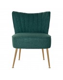 Armchair DKD Home Decor Green Polyester Metal (55 x 64 x 72.5 cm)