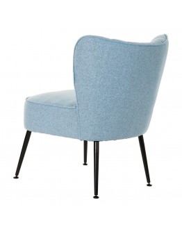 Armchair DKD Home Decor Polyester Metal Sky blue (52 x 64 x 74 cm)