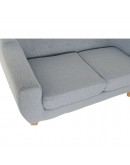 2-Seater Sofa DKD Home Decor Polyester Rubber wood Sky blue (146 x 84 x 82 cm)