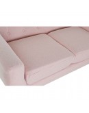 2-Seater Sofa DKD Home Decor Polyester Rubber wood Light Pink (146 x 84 x 82 cm)