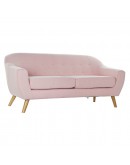 3-Seater Sofa DKD Home Decor Polyester Rubber wood Light Pink (172 x 80 x 81 cm)