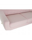 3-Seater Sofa DKD Home Decor Polyester Rubber wood Light Pink (226 x 144 x 84 cm)