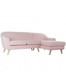 3-Seater Sofa DKD Home Decor Polyester Rubber wood Light Pink (226 x 144 x 84 cm)