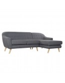 3-Seater Sofa DKD Home Decor Grey Polyester Rubber wood (230 x 144 x 84 cm)