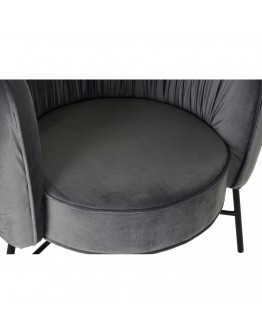 Armchair DKD Home Decor Black Grey Polyester Metal (78 x 74 x 78 cm)