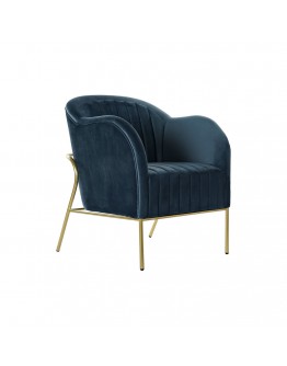 Armchair DKD Home Decor Blue Polyester Metal Golden (70 x 75 x 85 cm)