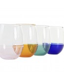 Glass DKD Home Decor Borosilicate Glass (4 pcs) (9.5 x 9.5 x 12 cm)