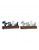 Decorative Figure DKD Home Decor Beach LED MDF Wood (2 pcs) (34 x 8 x 16 cm)