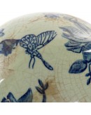 Decorative Figure DKD Home Decor Sphere China crockery Butterfly (12 x 12 x 11 cm)