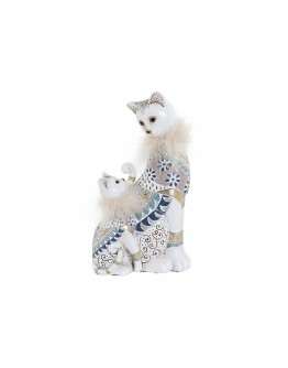 Decorative Figure DKD Home Decor Resin Cat (16 x 9.5 x 28 cm)