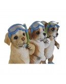 Decorative Figure DKD Home Decor Resin Dog (3 pcs) (11.5 x 11.5 x 23 cm)