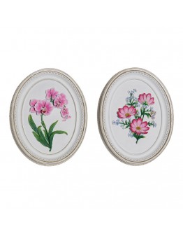 Decorative Figure DKD Home Decor Resin Flowers (2 pcs) (17 x 2.5 x 21.6 cm)