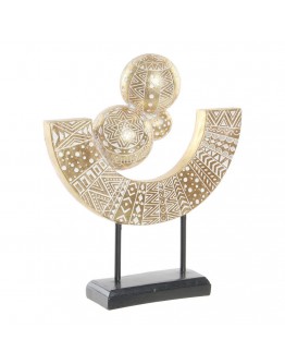 Decorative Figure DKD Home Decor Metal Resin Abstract (35 x 10.5 x 39.5 cm)