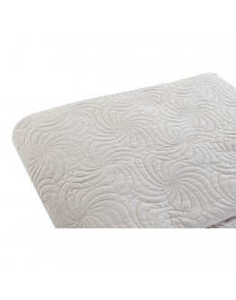 Bed Cover DKD Home Decor Beige Polyester Cotton Waves (240 x 260 x 1 cm)