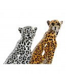 Decorative Figure DKD Home Decor Resin Leopard (2 pcs) (16 x 16 x 32 cm)