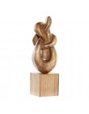 Decorative Figure DKD Home Decor Wood Abstract Natural (9 x 9 x 32 cm)