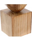 Decorative Figure DKD Home Decor Wood Abstract Natural (9 x 9 x 32 cm)