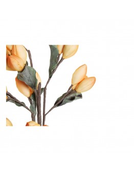 Decorative Flowers DKD Home Decor Yellow Orange EVA (Ethylvynilacetate) (2 pcs)