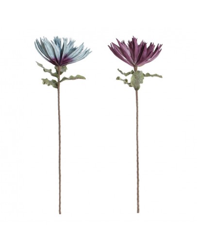 Decorative Flowers DKD Home Decor Blue EVA (Ethylvynilacetate) Lilac (2 pcs)