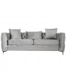 3-Seater Sofa DKD Home Decor Polyester Metal Light Grey (210 x 88 x 76 cm)