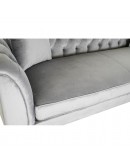 3-Seater Sofa DKD Home Decor Polyester Metal Light Grey (230 x 88 x 81 cm)