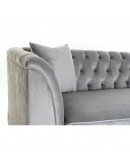 3-Seater Sofa DKD Home Decor Polyester Metal Light Grey (230 x 88 x 81 cm)