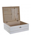 Decorative box DKD Home Decor Mediterranean MDF Wood (25 x 20 x 10 cm)