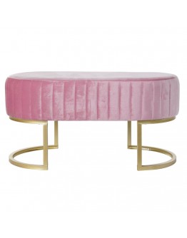 Bench DKD Home Decor Pink Metal (90 x 50 x 45 cm)