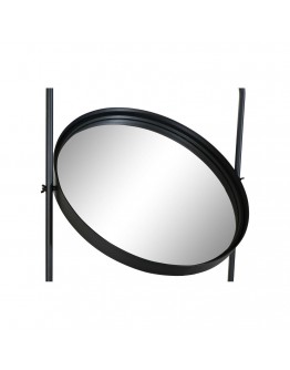 Bathroom Shelves DKD Home Decor Black Metal Mirror (55 x 20 x 120 cm)