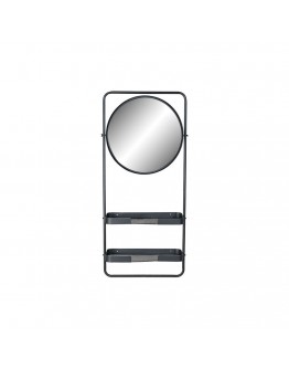 Bathroom Shelves DKD Home Decor Black Metal Mirror (55 x 20 x 120 cm)