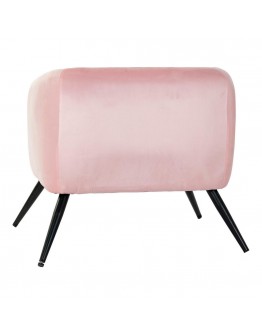 Armchair DKD Home Decor Black Pink Polyester Metal (70 x 67 x 71 cm)