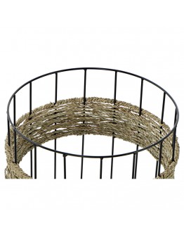 Basket set DKD Home Decor Metal Fibre Loft (3 pcs)