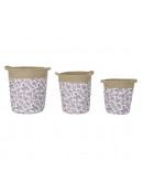 Basket set DKD Home Decor Polyester (3 pcs)