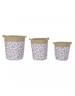 Basket set DKD Home Decor Polyester (3 pcs)