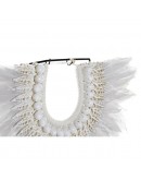 Decorative Figure DKD Home Decor Iron Feather Shells (42 x 9.5 x 44 cm)