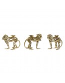 Decorative Figure DKD Home Decor Resin Iron Monkey (3 pcs) (25 x 13.5 x 18.6 cm)