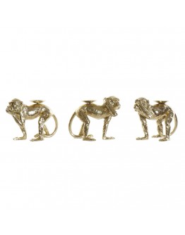 Decorative Figure DKD Home Decor Resin Iron Monkey (3 pcs) (25 x 13.5 x 18.6 cm)