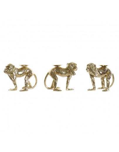 Decorative Figure DKD Home Decor Resin Iron Monkey (3 pcs) (25 x 13.5 x 18.6 cm)