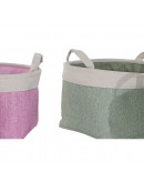 Basket set DKD Home Decor Polyester (3 pcs) (2 pcs)