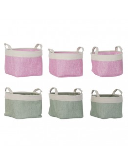 Basket set DKD Home Decor Polyester (3 pcs) (2 pcs)