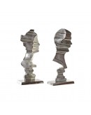 Decorative Figure DKD Home Decor Aluminium (2 pcs) (22.5 x 12.5 x 52 cm)