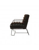 Armchair DKD Home Decor Black Polyurethane Metal (62.5 x 74 x 80 cm)