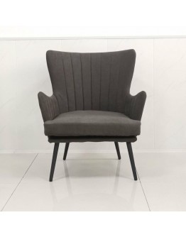 Armchair DKD Home Decor Polyester MDF Wood Dark Grey (60 x 57 x 88 cm)